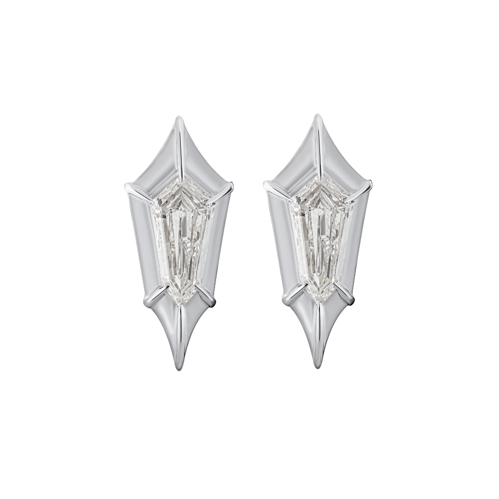 Saiph Stud Earrings - White Gold