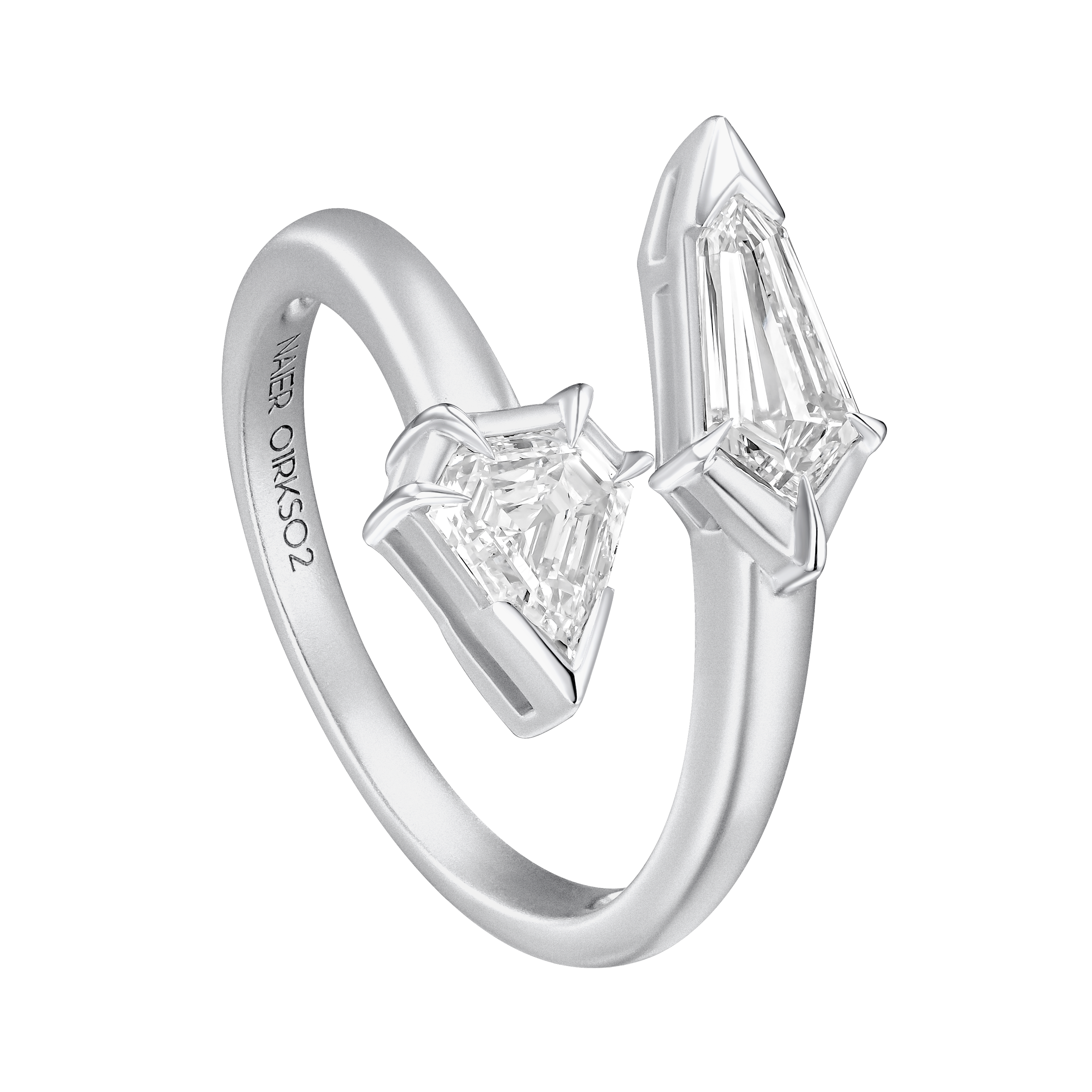 Saiph Double Stone Ring - White Gold