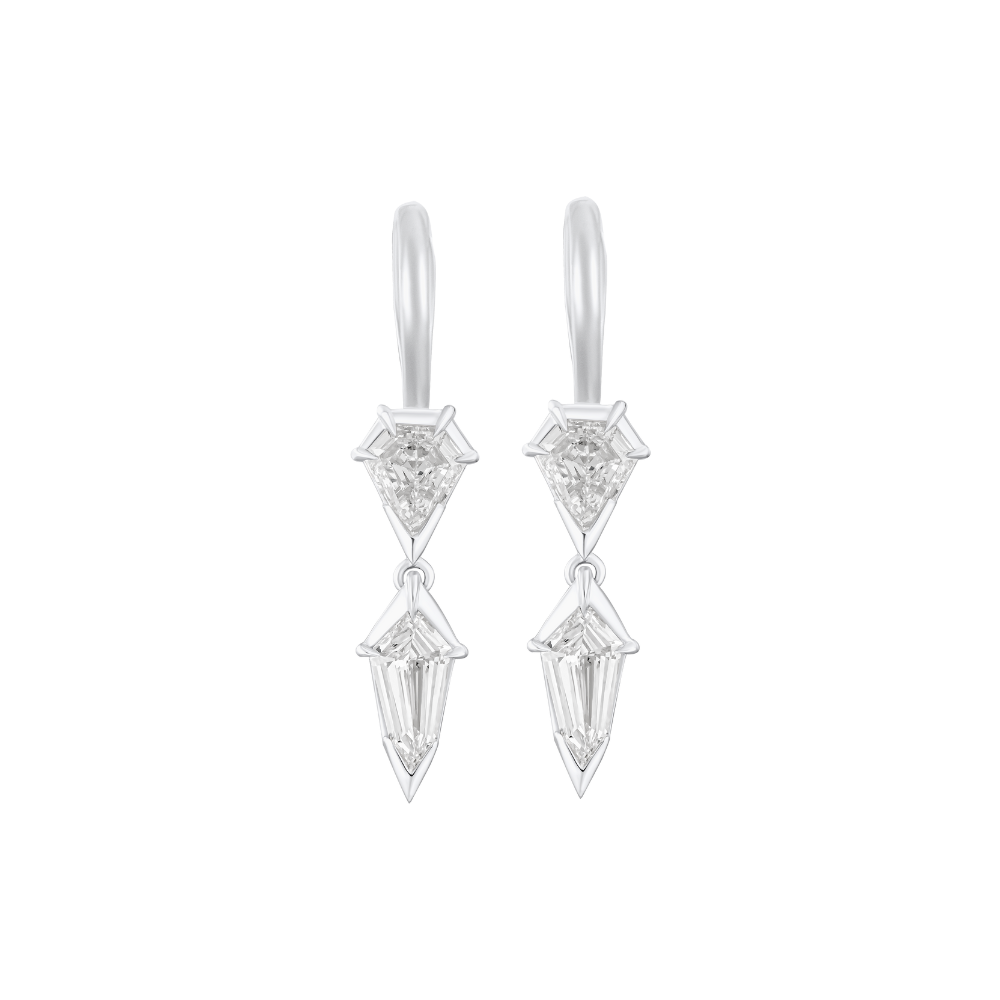 Saiph Drop Earrings - White Gold