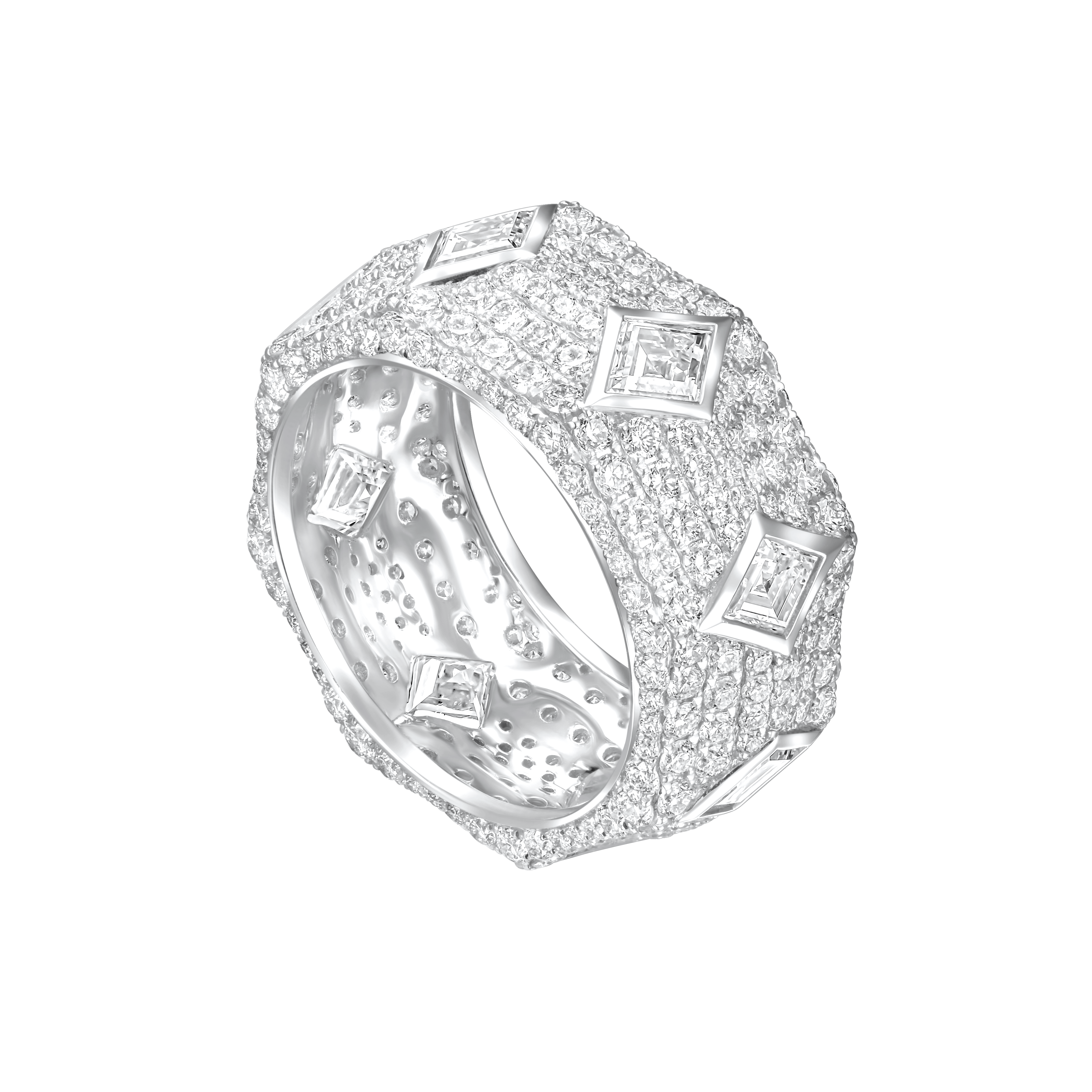 Al Thiba Band Ring - White Gold