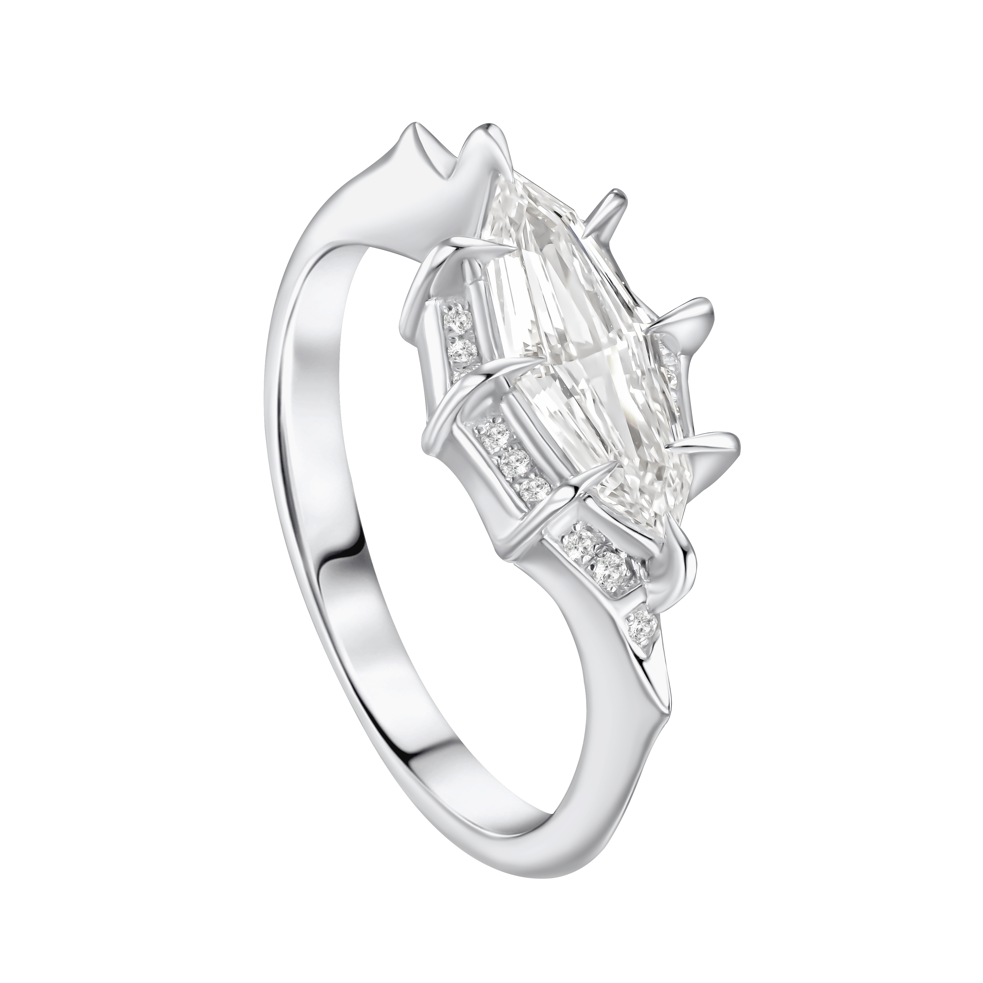 AL Sadirah Pinky Ring - White Gold