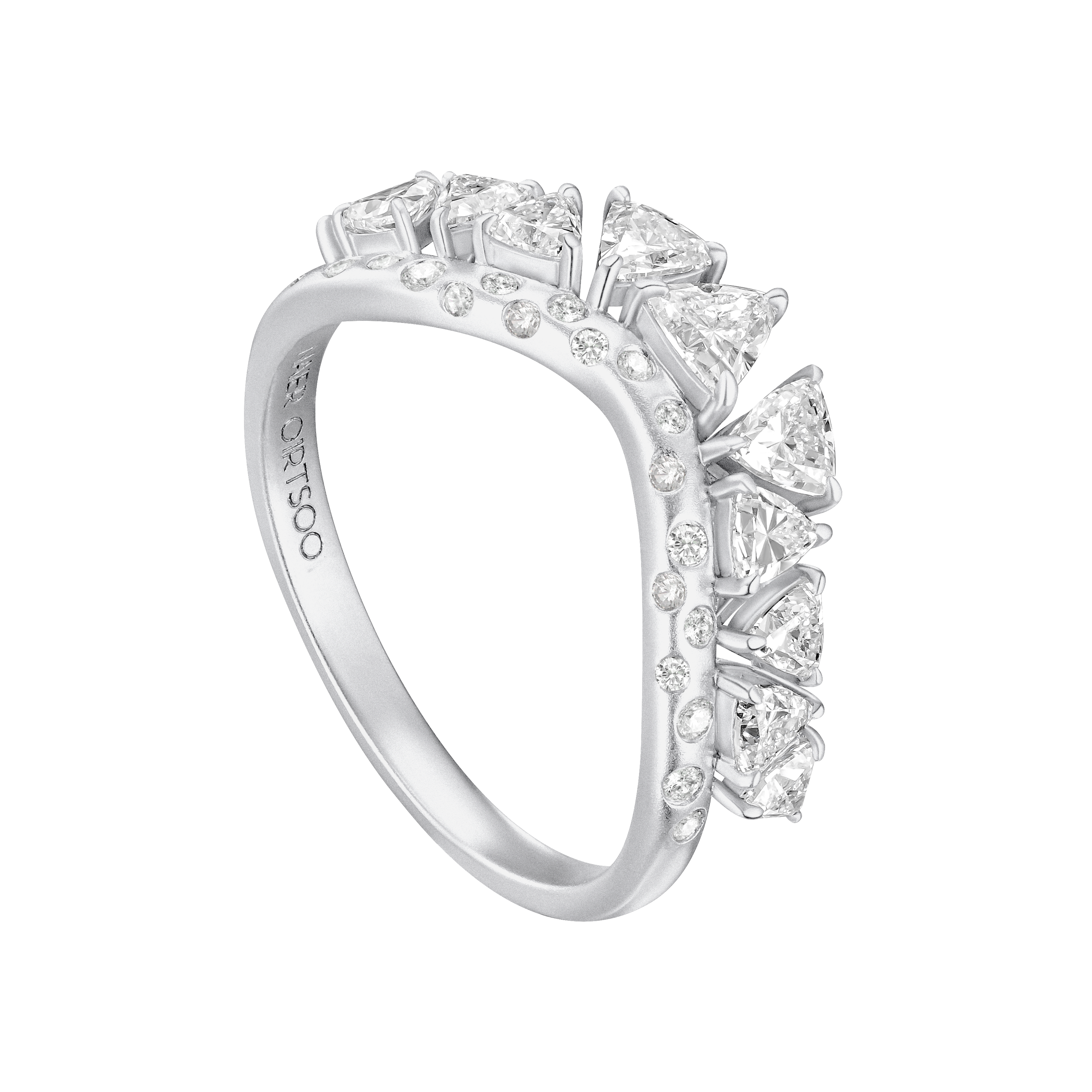 Thuraya Band Ring - White Gold