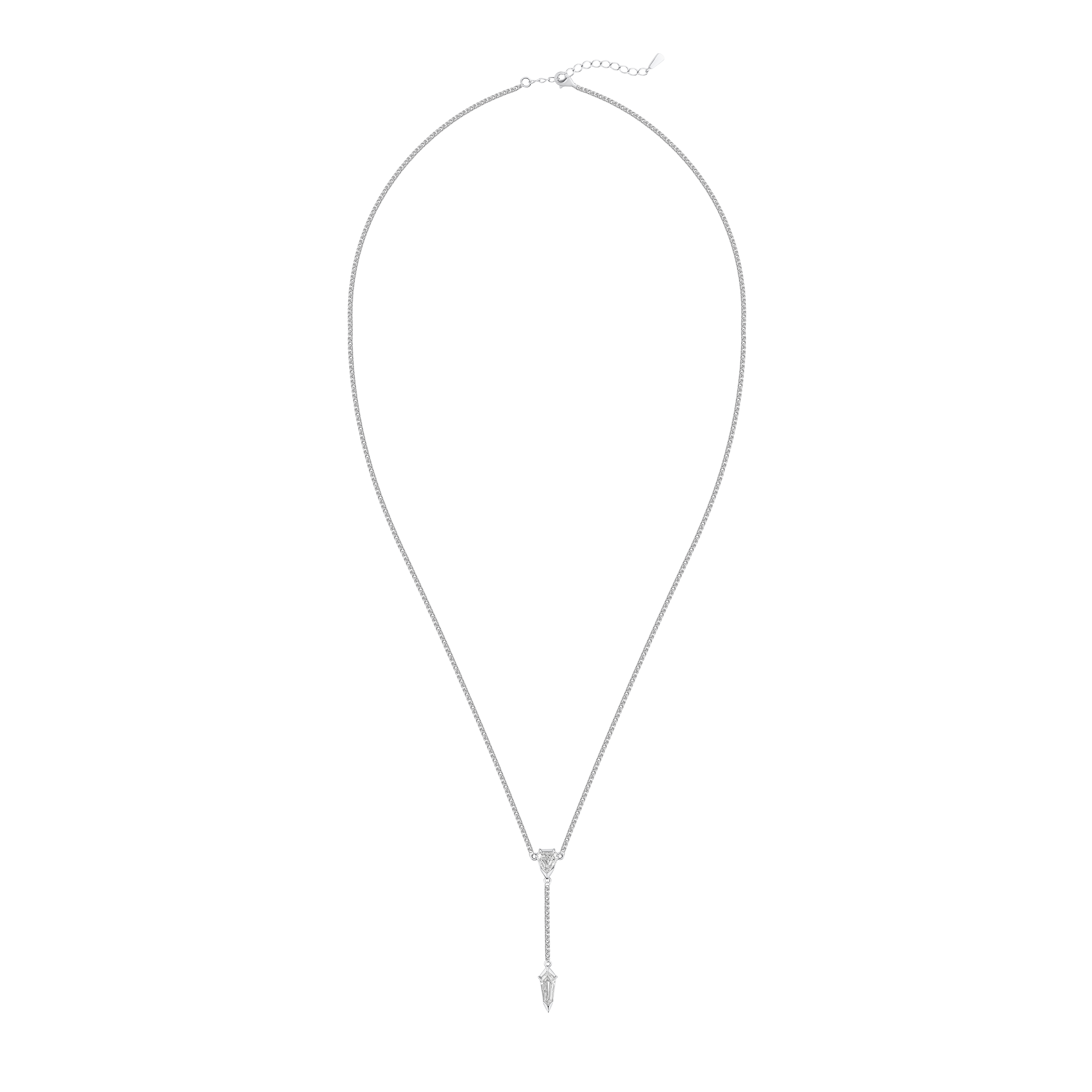 Saiph Drop Necklace - White Gold
