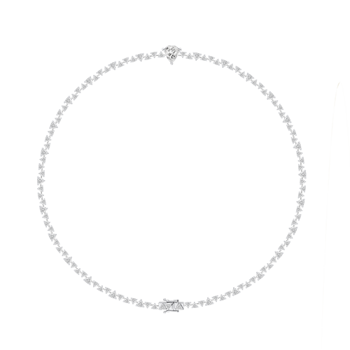 Thuraya Tennis Necklace - White Gold